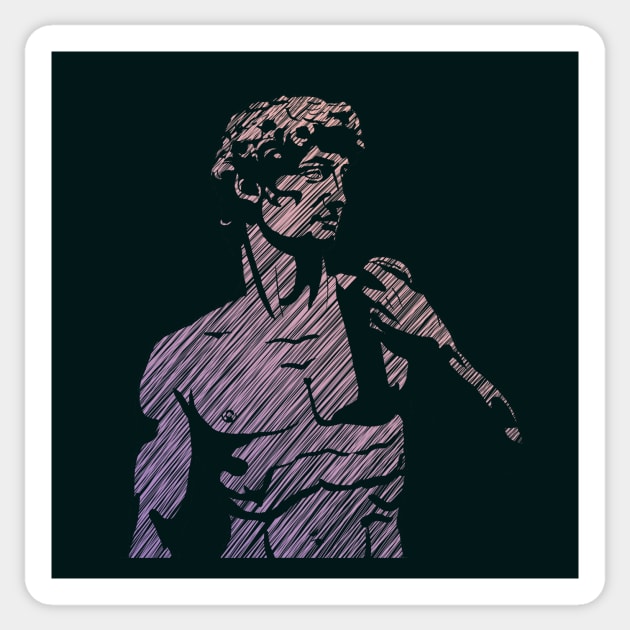 David of Michelangelo Sticker by ArtFork